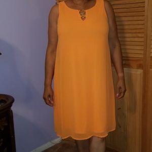 Orange summer slip dress